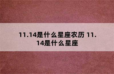 11.14是什么星座农历 11.14是什么星座